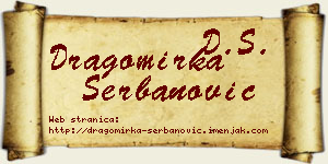 Dragomirka Šerbanović vizit kartica